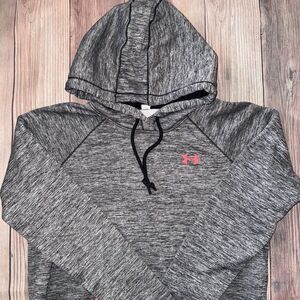 Under Armour Storm ColdGear Hoodie Loose Pullover Gray w/ Pink Women's SZ Small